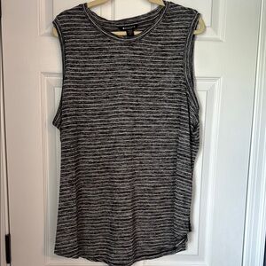 Athleta Black and Gray Sleeveless Tee